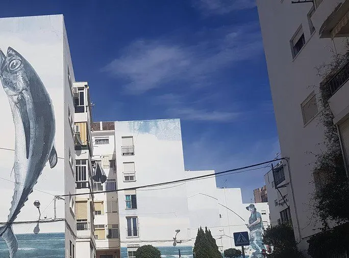 Mural Estepona Día de pesca