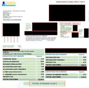 El recibo del agua en Benalmádena ha subido una media del 30% desde la llegada del PP 1 El recibo del agua en Benalmádena ha subido una media del 30% desde la llegada del PP