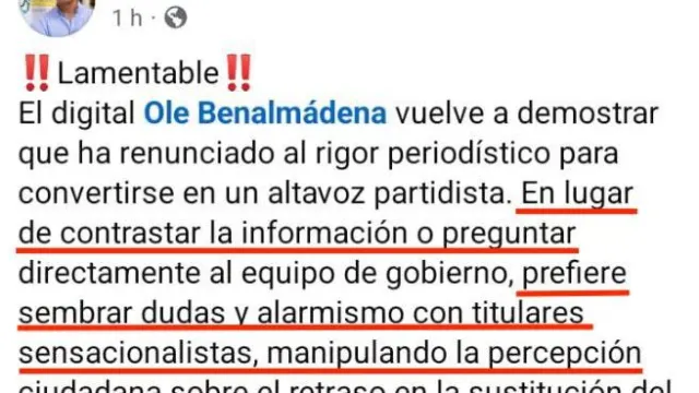 Denuncian una estrategia de “matonismo” contra periodistas críticos desde el equipo de Gobierno de Benalmádena